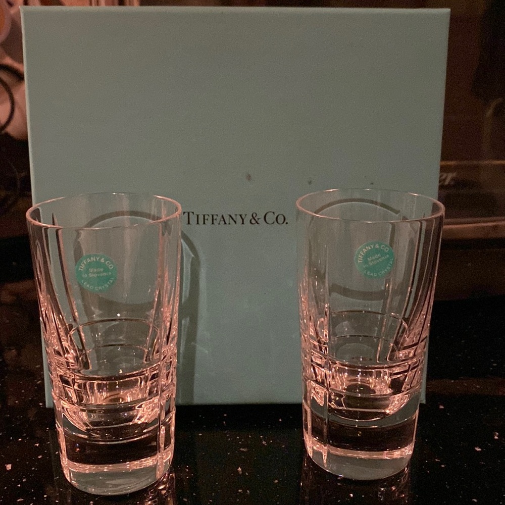 Tiffany & Co Set of 2 Crystal Shot Glasses